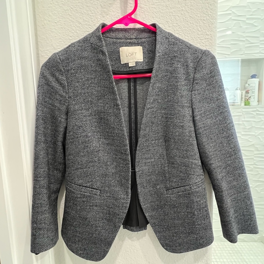 Loft cropped 3/4 sleeve jacket